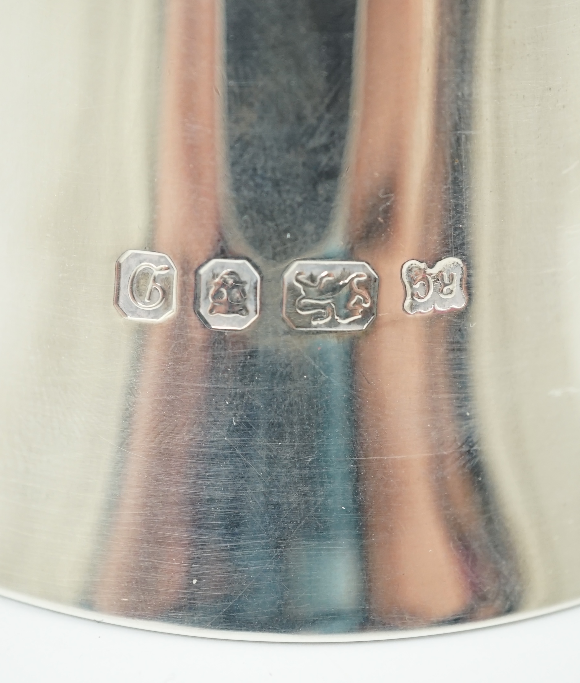 An Elizabeth II silver fox head stirrup cup, by William Comyns & Sons Ltd